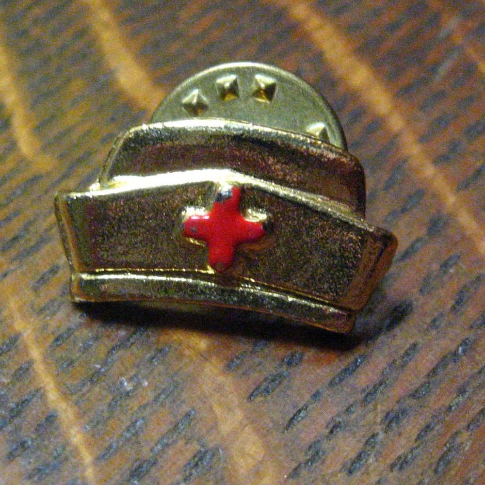 Nurse Red Cross Retro Uniform Cap Lapel Pin